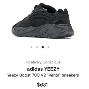 Yeezy Shoes Adidas Yeezy Boost 70 V2 Vanta Sneakers In Black